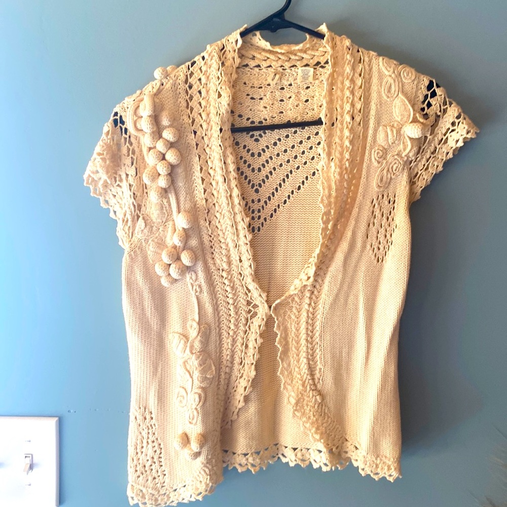 Anthropologie Moth cap sleeve Sweater vest